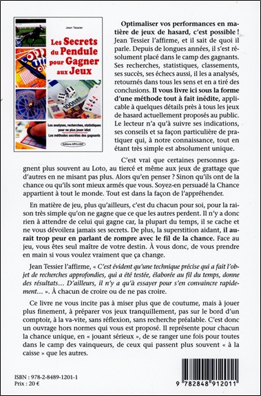 Les secrets du pendule pour gagner aux jeux - Les analyses, recherches, statistiques pour ne plus jouer idiot 2