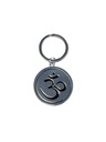 Porte-clef métal argenté Om 2