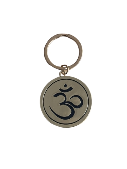 Porte-clef métal doré Om 2