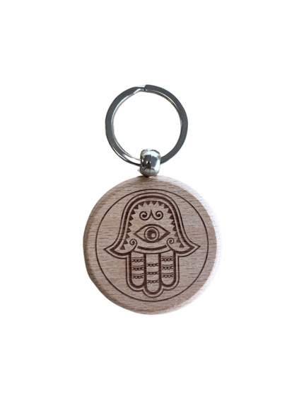 Porte-clef bois Main de Fatma 2