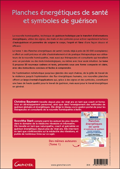Planches énergétiques de santé et symboles de guérison Tome 2 - 20 nouveaux cadrans diagnostiques pour thérapeutes 2