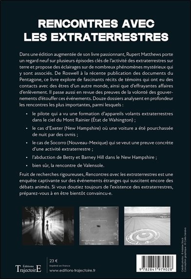 Rencontres avec les extraterrestres - Foo-fighters, Roswell, Men in Black, abductions..., enquête sur 12 dossiers exceptionnels 2