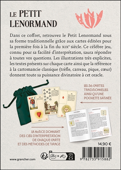 Le Petit Lenormand - Les 36 cartes traditionnelles & 1 notice - Coffret 2