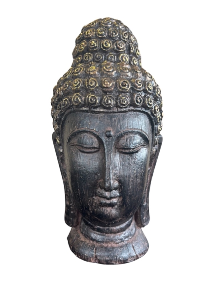 Statuette Tête de Bouddha 24,5 cm en Résine 2