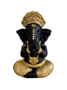 Statuette Ganesh en Prière 17 cm en Résine - Doré 2
