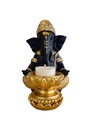 Porte-bougie Ganesh 18 cm en Résine - Doré 4