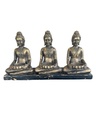 Trio porte-bougies Bouddha Assis 38 cm en Résine 3