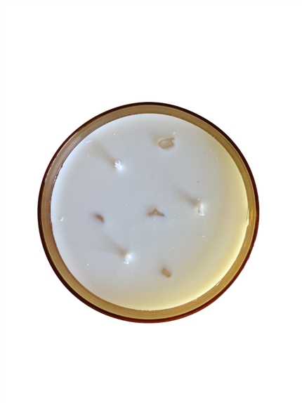 Bougie parfumée Pierres de Guérison Cristal de roche 200 g - 3 mèches 3