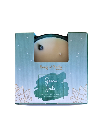 Bougie parfumée Pierres de Guérison Jade vert 200 g - 3 mèches 2