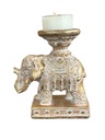 Porte-bougie Eléphant Trompe en bas 11,3 cm - Résine - Doré 4