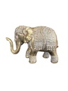 Statuette Eléphant Trompe en bas 20 cm - Résine - Doré 2