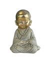 Statuette Moine Méditatif 10,5 cm - Résine - Doré 2