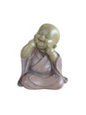 Statuette Moine Rieur 10 cm - Résine - Rouge 2