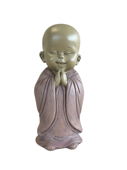 Statuette Moine en Prière 17 cm - Résine - Rouge 2