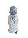 Statuette Moine Debout 16,5 cm - Résine - Gris 2