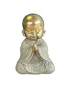 Statuette Moine en Prière 14 cm - Résine - Doré 2