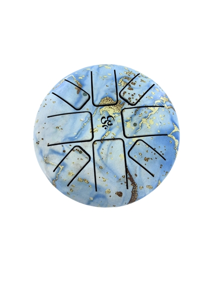 Tongue Drum Bleu et Doré 17 cm 2