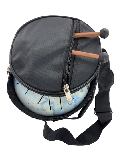 Tongue Drum Bleu et Doré 17 cm 5