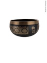 Bol Chantant Tibétain Noir 7 Chakras env 14 cm 2