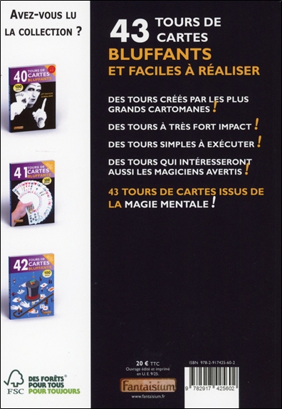43 tours de cartes bluffants - Spécial magie mentale - 100 photos 2