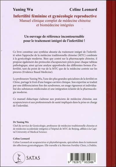 Infertilité féminine et gynécologie reproductive - Manuel clinique complet de médecine chinoise et biomédecine intégrées 2