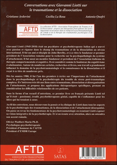 Conversations avec Giovanni Liotti sur le traumatisme et la dissociation Tome 1 2