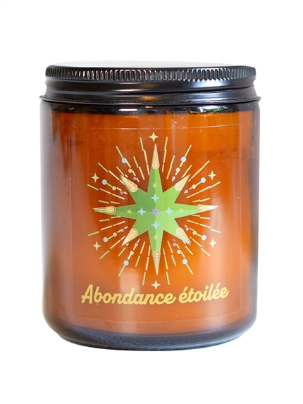 Bougie lithothérapie parfumée Abondance étoilée 2