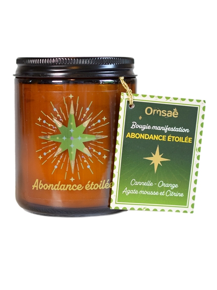 Bougie lithothérapie parfumée Abondance étoilée 5