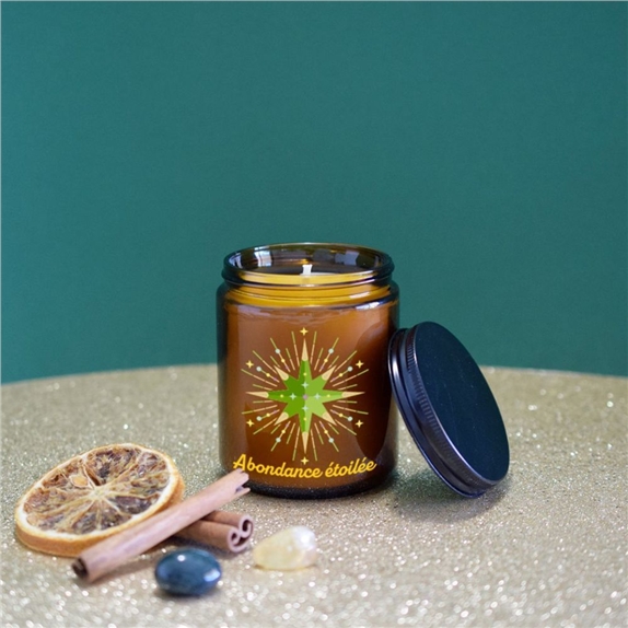 Bougie lithothérapie parfumée Abondance étoilée 6