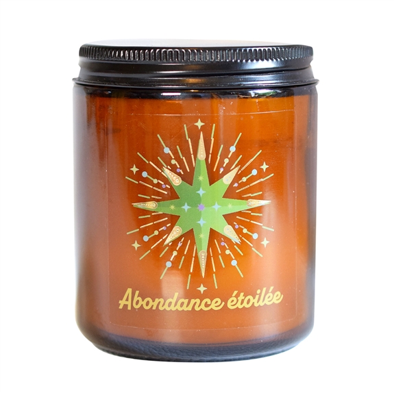 Bougie lithothérapie parfumée Abondance étoilée 7