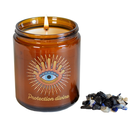 Bougie lithothérapie parfumée Protection divine 8