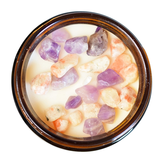 Bougie lithothérapie parfumée Aura positive 9