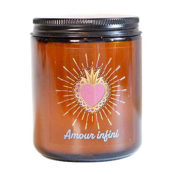 Bougie lithothérapie parfumée Amour infini 7