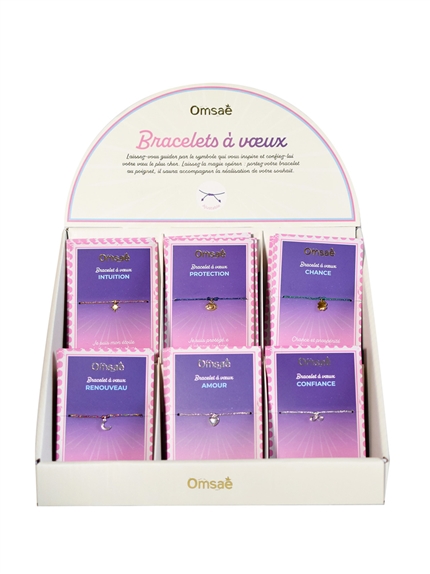 Présentoir Bracelets à voeux 6 x 4 quantités 3