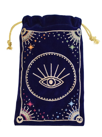 Bourse pour cartes de Tarot Bleue Message à l'univers 2