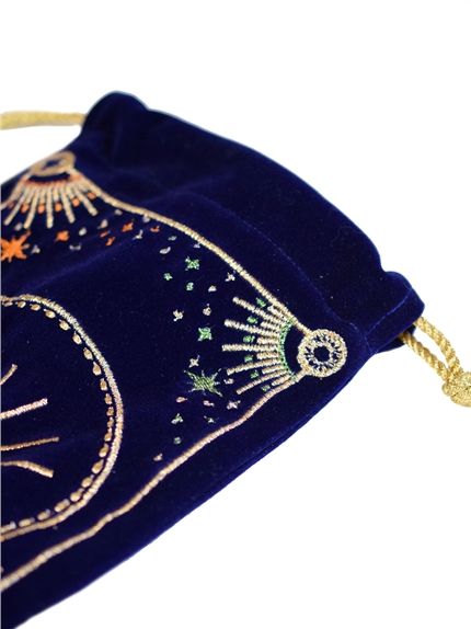 Bourse pour cartes de Tarot Bleue Message à l'univers 3