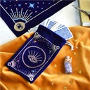 Bourse pour cartes de Tarot Bleue Message à l'univers 5