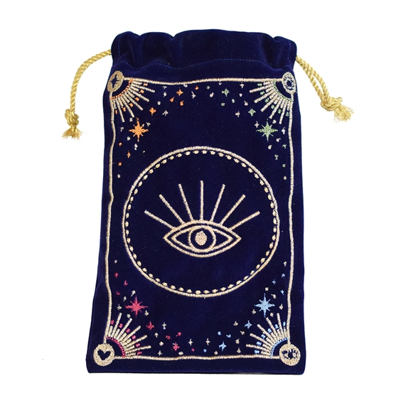 Bourse pour cartes de Tarot Bleue Message à l'univers 6