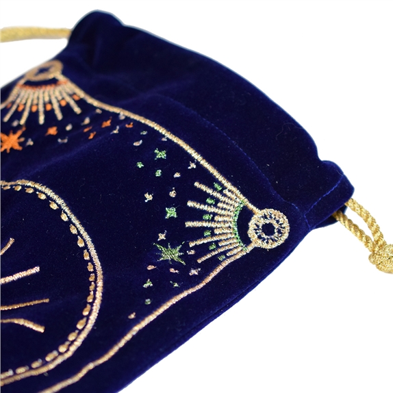 Bourse pour cartes de Tarot Bleue Message à l'univers 7