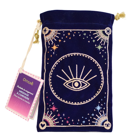Bourse pour cartes de Tarot Bleue Message à l'univers 8