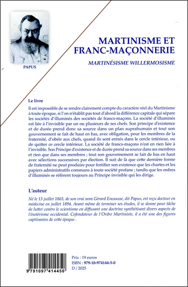 Martinisme et Franc-maçonnerie - Martinésisme Willermosisme 2