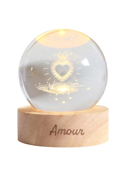 Sphère lumineuse à leds Amour infini 6 cm de diamètre 2