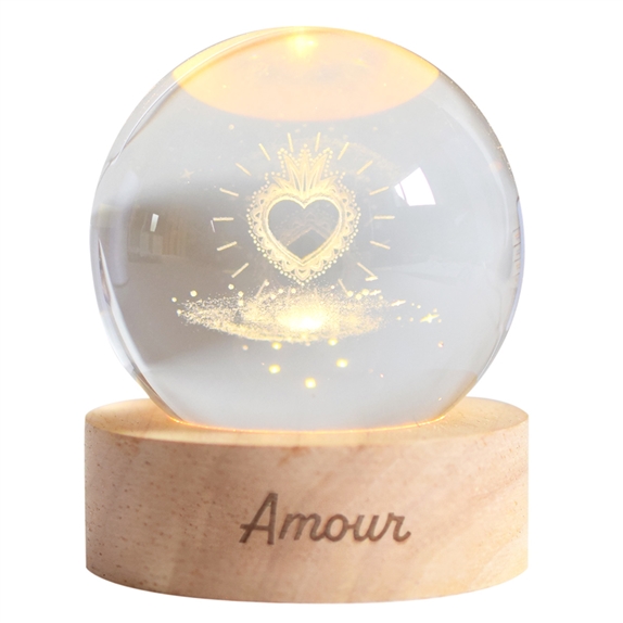 Sphère lumineuse à leds Amour infini 6 cm de diamètre 5