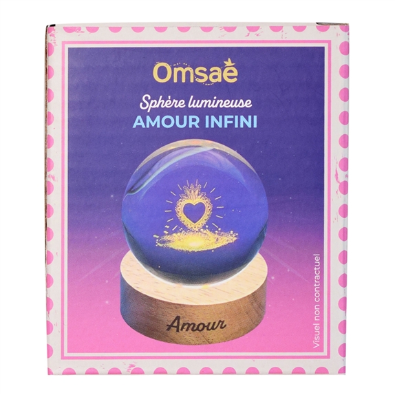 Sphère lumineuse à leds Amour infini 6 cm de diamètre 6