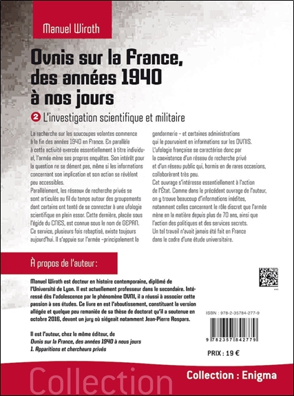 Ovnis sur la France, des années 1940 à nos jours - L'investigation scientifique et militaire Tome 2 2