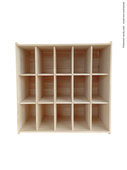 Présentoir bois 15 cases pour bougies 2