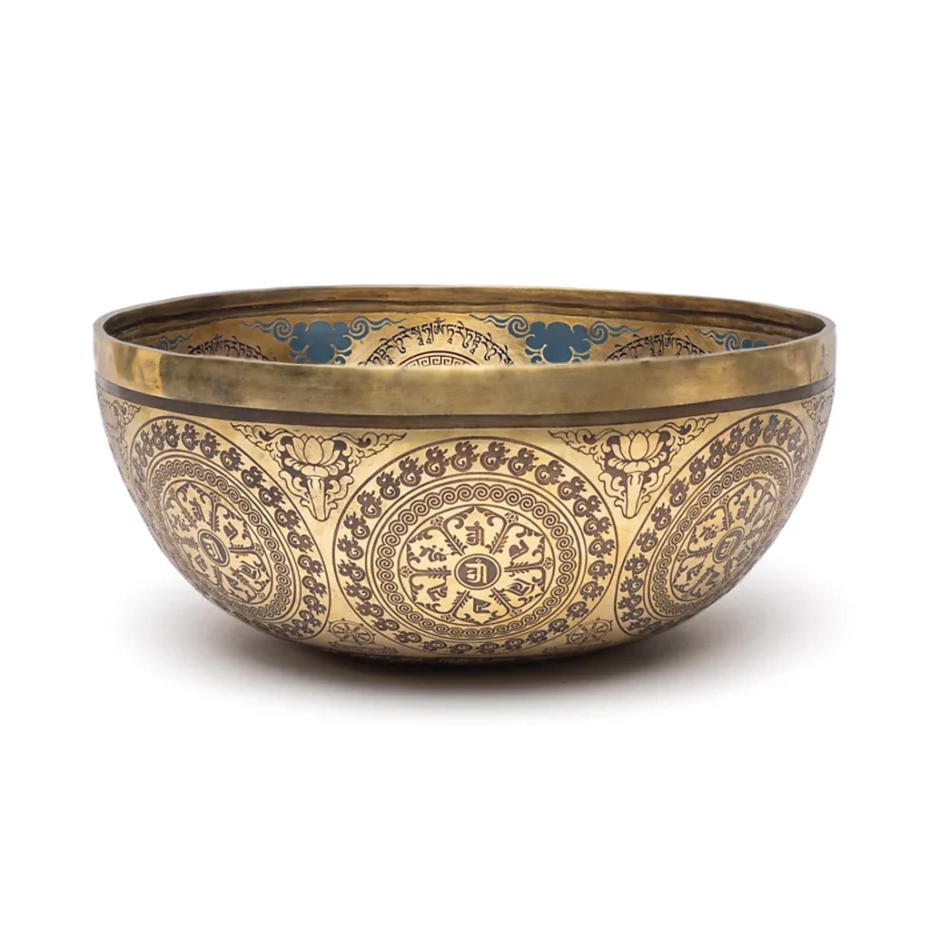 Bol chantant Tara Verte peint à la main -- 25–28 cm; ±1800–2500 g 0