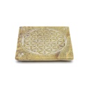 Brûle-encens Fleur de Vie stéatite -- 10x10 cm 1