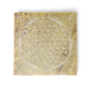 Brûle-encens Fleur de Vie stéatite -- 10x10 cm 3