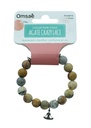 Bracelet Agate Crazy Lace Perles rondes 10 mm Breloque Yoga Lotus 2